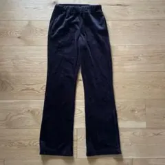 GU ベロア ロングパンツ ブラック 140cm