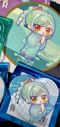 Liella 鬼塚冬毬 浅草コラボ　コースター+缶バッジセット