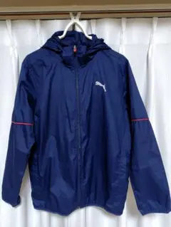 160㌢　Puma ネイビー フード付きウィンドブレーカー