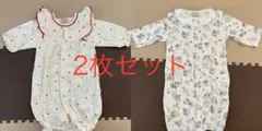 未使用品プティマイン2WAYオール2枚セット ベビー服 ドット柄 花柄