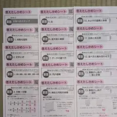 東京書籍 ６年生 算数 カラーテスト 答えたしかめシート 小６のサムネイル