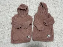 ピンク もこもこパーカー 2着セット