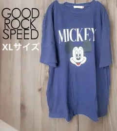 〈GOOD ROCK SPEED〉MICKEY/Tシャツ ネイビーXLサイズ