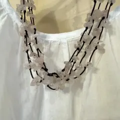 天然石ネックレス　ピンクネックレス