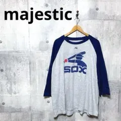 majestic マジェスティック ビッグサイズ ラグランカットソー 2XLのサムネイル