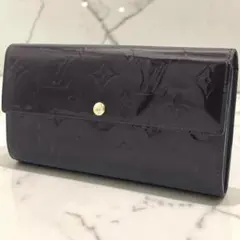 路易威登 Monogram Vernis Sarah 長夾 亞馬蘭紫