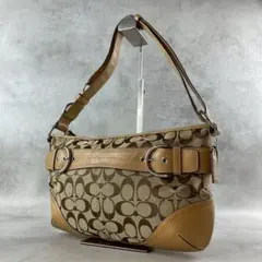 良品✨コーチ 2way ワンショルダーバッグ キャンバス×レザー ソーホー金具