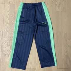 PUMA ストライプジャージ ネイビー/グリーン