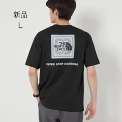 ☆新品　ノースフェイス　バンダナスクエアロゴ　tee L 黒☆