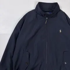 ラルフローレン スウィングトップ　ワンポイントロゴ　ネイビー　XLサイズ　古着