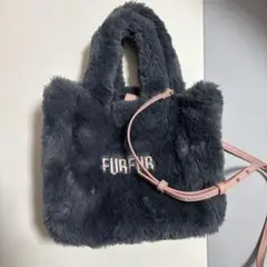 FURFUR グレー ファーショルダーバッグ　ファー