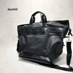 【美品】dunhil ダンヒル　ボストンバッグ　旅行バッグ　2way レザー　黒