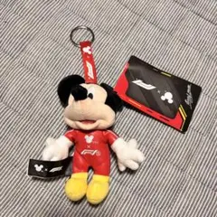 Disney F1 ミッキーマウス ぬいぐるみ キーホルダー