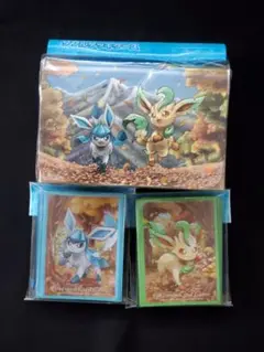 ポケモンカードデッキシールド リーフィア・グレイシア セット&デッキケース