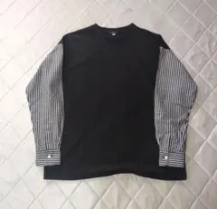 【美品】ITEMS URBAN RESEARCH 切替長袖カットソー ブラックのサムネイル