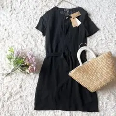 新品タグ付✨アーペーセー　ＡＰC ワンピース　ブラック　ベルト付き