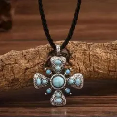 ターコイズ　ネックレス　ネイティブ　重圧感　ナバホ族　インディアン　古着　高級感