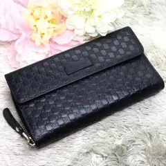美品✨ GUCCI マイクロシマ GG柄 ロゴプレート 長財布449396 - メルカリ