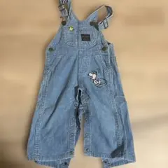 Wrangler コーデュロイオーバーオール スヌーピー刺繍　80