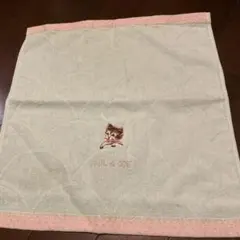 PAUL & JOE 猫刺繍 大判タオルハンカチ 約34cm