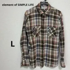 【美品】element of SIMPLE LIFE メンズ　チェック柄シャツのサムネイル
