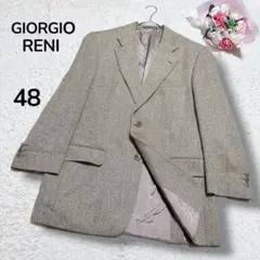 【GIORGIO RENI】ウールカシミヤ　ヘリンボーンテーラードジャケット48