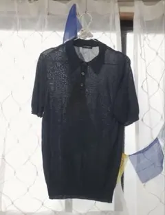 BEAMS F ポロシャツ イタリア製 ブルーのサムネイル