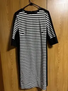 ✨美品✨pierre cardin/ピエールカルダン　ボーダーワンピース　ひざ丈のサムネイル