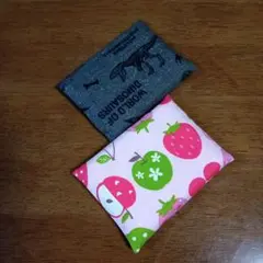 ポケットティッシュカバー 恐竜＆フルーツ柄（ハンドメイド）