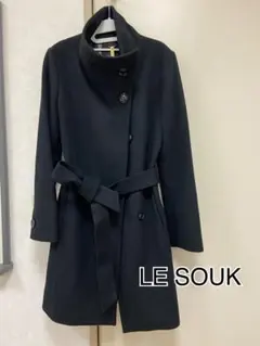美品！！★LE SOUK ルスーク ★ウールコート ブラック