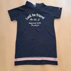 Bling Girls フード付きワンピース 140cm ネイビー