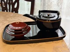 屠蘇器　溜アジロ沈金　輪島塗　アジうるし工房なかたに製造 屠蘇器 溜アジロ沈金 輪島塗 アジうるし工房なかたに製造 - メルカリ