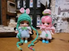 ぷちリカちゃんサイズの帽子とカチューシャ