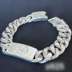 シルバー925 クロス　喜平チェーンブレスレット S925 刻印あり