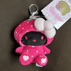 【希少】サンリオ ハローキティ イチゴベア ぬいぐるみ レア サンリオ ハローキティ いちご柄 衣装2着 ぬいぐるみ （株