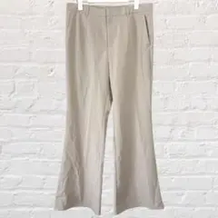 ジーユー ストレッチ スラックス セミフレアパンツ オンライン限定 大きいサイズ