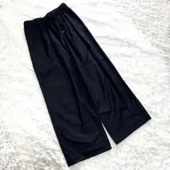 美品【ユナイテッドアローズ】（38）ワイドパンツ ウール混 ネイビー カジュアル