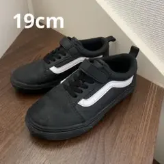 VANS キッズシューズ 19cm ブラック/ホワイト