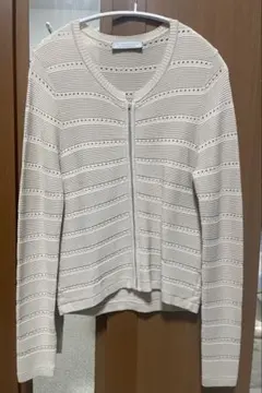 【M-premier Couture　エムプルミエ】ジップニットカーディガン