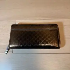 GUCCI/グッチ マイクロGG ラウンドファスナー 長財布