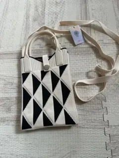 ミニショルダーバッグ　ジオメトリック柄