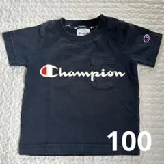 100　チャンピオン　Tシャツ　半袖　トップス　キッズ　ネイビー　夏服　保育園着のサムネイル