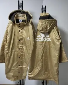 アディダス/90s～00s/ヴィンテージ/ベンチコート/デカロゴ/SIZE XL