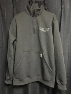 carhartt 企業ロゴ　刺繍　ハーフジップ　スウェット　カーハート