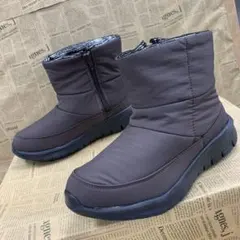 新品★レディース★23.0cm★裏アルミ ナイロンショートブーツ 焦茶色6512