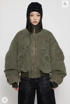 ラグアジェム BIG POCKET COTTON MA-1 カーキ