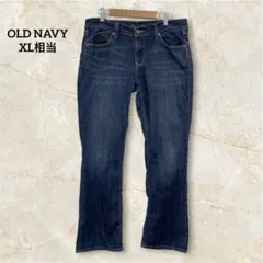 OLD NAVY ブーツカット ビッグサイズ デニム 美脚 青 XL相当 古着のサムネイル