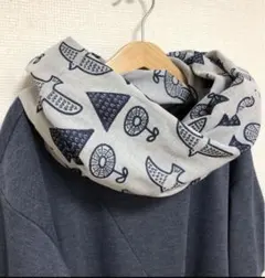 播州織☆clocomi ジャガード 北欧風 ダブルガーゼ スヌード ハンドメイド