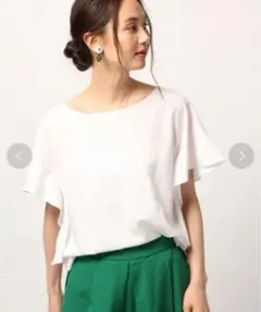 最終値下げ！グローバルワーク　新品・未使用　レーヨンソデフリル半袖　M