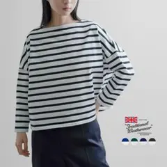 【美品】 Traditional Weatherwear ボートネック　黒白　S
